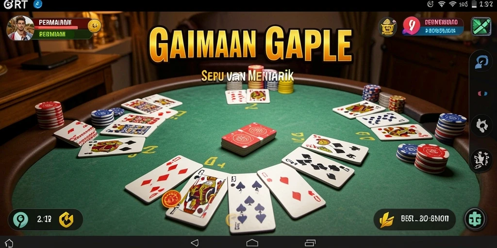 Screenshot gameplay menarik 6RT menampilkan suasana permainan Gaple.