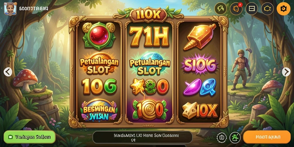 Tangkapan layar utama 71H menampilkan gameplay Slot yang menegangkan.