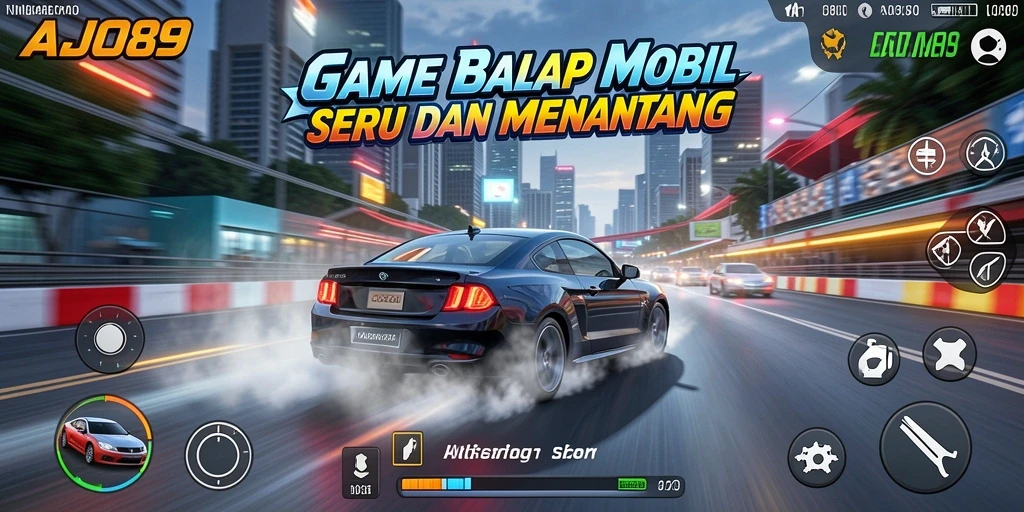 Gameplay AJO89 yang seru dan mendebarkan saat balapan.