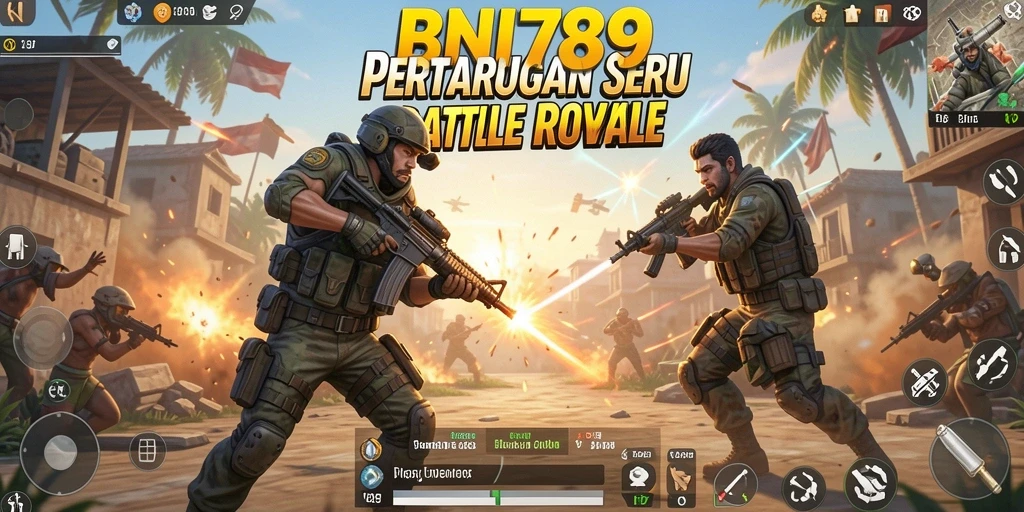 Screenshot dari gameplay seru dalam BNI789, menunjukkan aksi pertempuran yang mendebarkan.