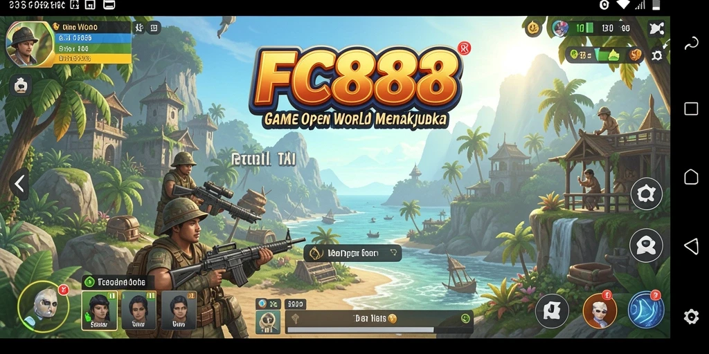Tangkapan layar gameplay FC888 menampilkan petualangan seru di dunia terbuka.