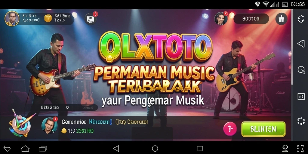 Screenshot gameplay OLXTOTO yang menampilkan tantangan musik yang seru.