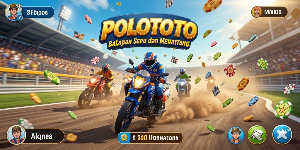 Gameplay seru POLOTOTO yang menampilkan adrenalin balapan.