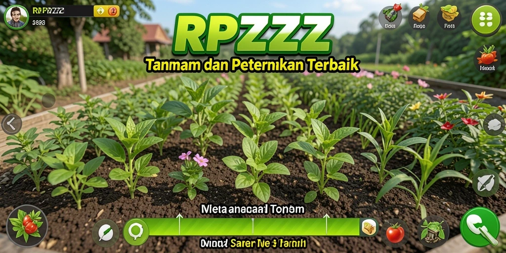 Gameplay seru RPZZZ saat merawat tanaman dan hewan.