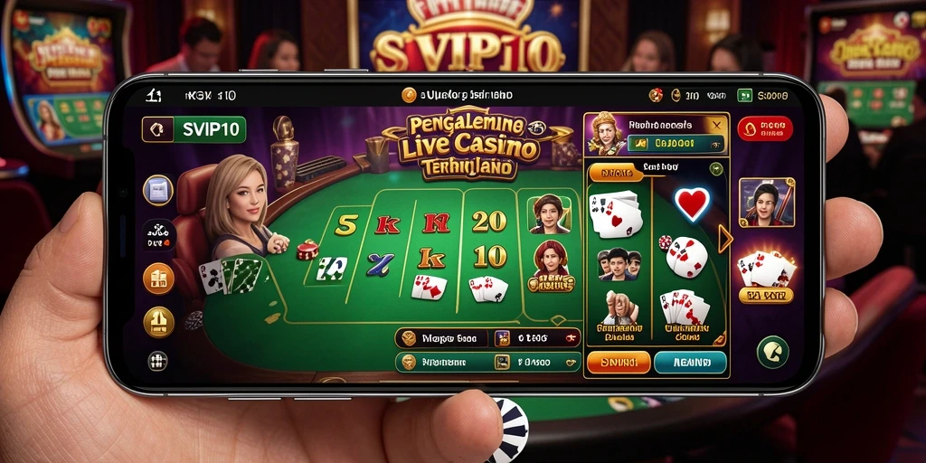 Gameplay menarik SVIP10 dengan dealer langsung di kasino online.